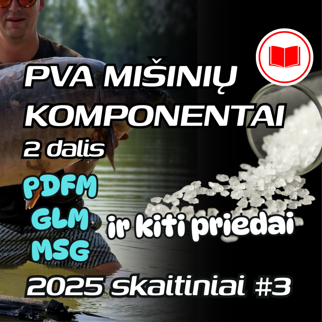 karpių žvejybos PVA mišiniai