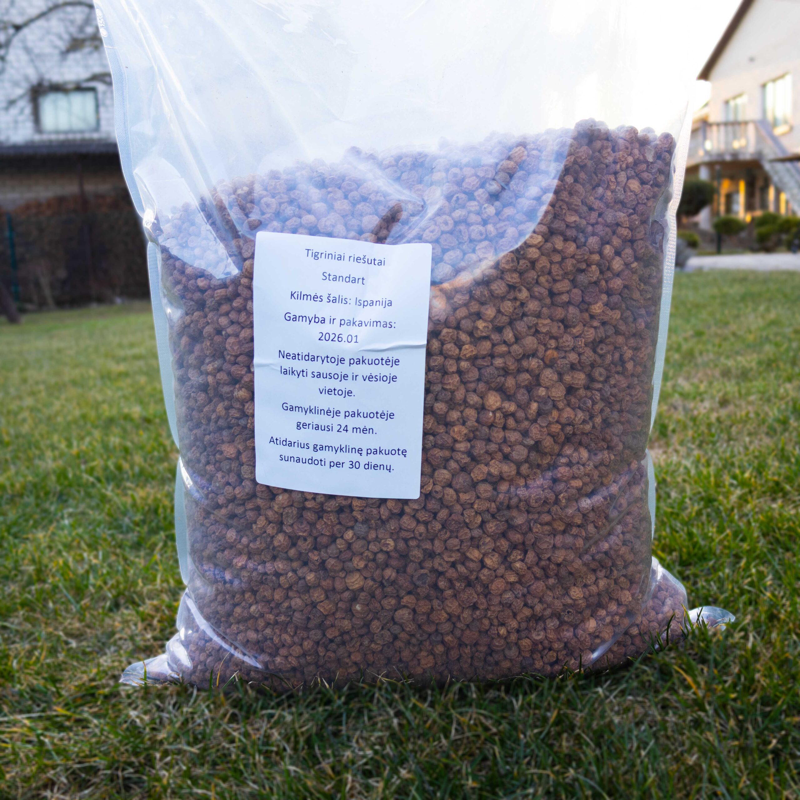 tigriniai riešutai karpių žvejybai